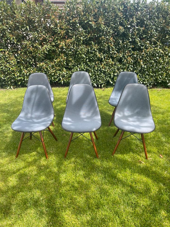 6x Vitra Herman Miller Eames Side Chair DSW Fiberglas in Metzingen