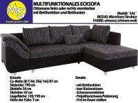 Sofa Couch Wohnlandschaft L Form Bettfunktion schwarz/grau Nordrhein-Westfalen - Mettingen Vorschau