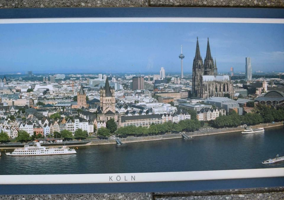Panorama Bild Köln, Kölnfan, Rahmen 173x38,5 cm in Niederzissen