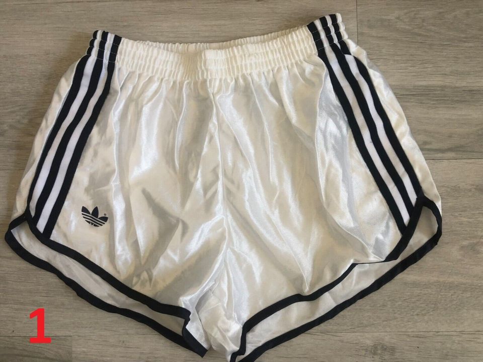 Adidas Arena Shorts 80er Vintage XS-XXL NEU Sporthose Nylon Glanz in Stadtlohn