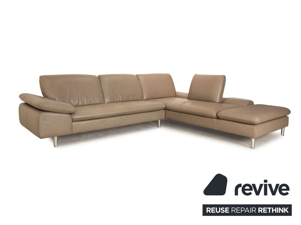 Willi Schillig Loop Leder Ecksofa Grau Taupe Sofa Couch in Köln