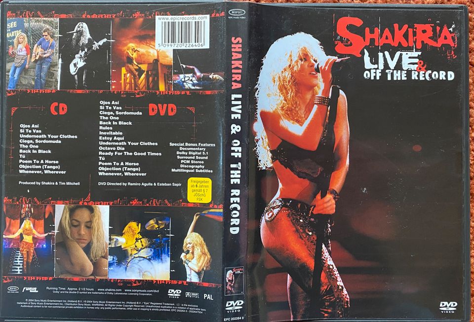 SHAKIRA PAKET: Buch+Shirt+Live DVD+CD in Bochum
