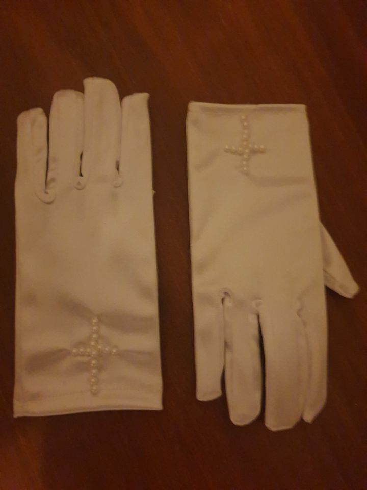 Kommunion Handschuhe satin neu in Leutkirch im Allgäu