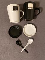 Tassen Set Black & White mit Löffel Unterteller Retsch Rheinland-Pfalz - Koblenz Vorschau