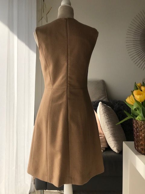 Hallhuber Kleid Beige Nude Wollanteil Gr. 36 S Neuw. in Essen