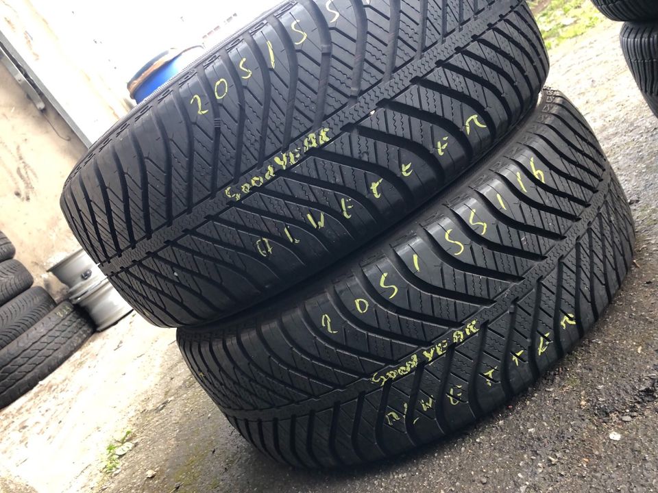 2x Allwetterreifen 205 55 16 Goodyear mit Montage M+S in Duisburg