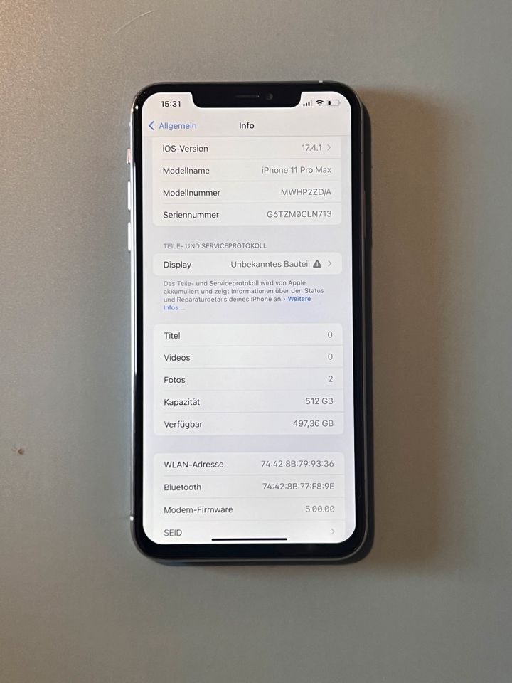 Apple iPhone 11 Pro Max, 512GB, TOP ZUSTAND in Bad Liebenzell