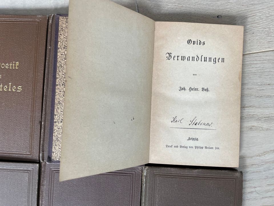 8 Reclam Bücher um 1900 ohne Stockflecken, Verkauf auch einzeln in Heidenheim an der Brenz