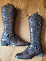 Stiefel braun Gr. 39 echtes Leder von Tamaris Hessen - Weimar (Lahn) Vorschau