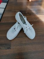 Neu!Halbschuhe echt Leder Gr.40 in weiß Niedersachsen - Salzgitter Vorschau