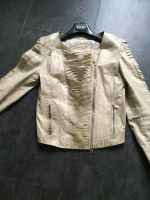 ❣️Ausgefallene Lederjacke " Milestone" Vintagelook beige Gr.36 Hessen - Zwingenberg Vorschau