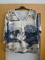 Shirt mit 3/4 Arm in Blau-Beige gemustert Berlin - Rudow Vorschau