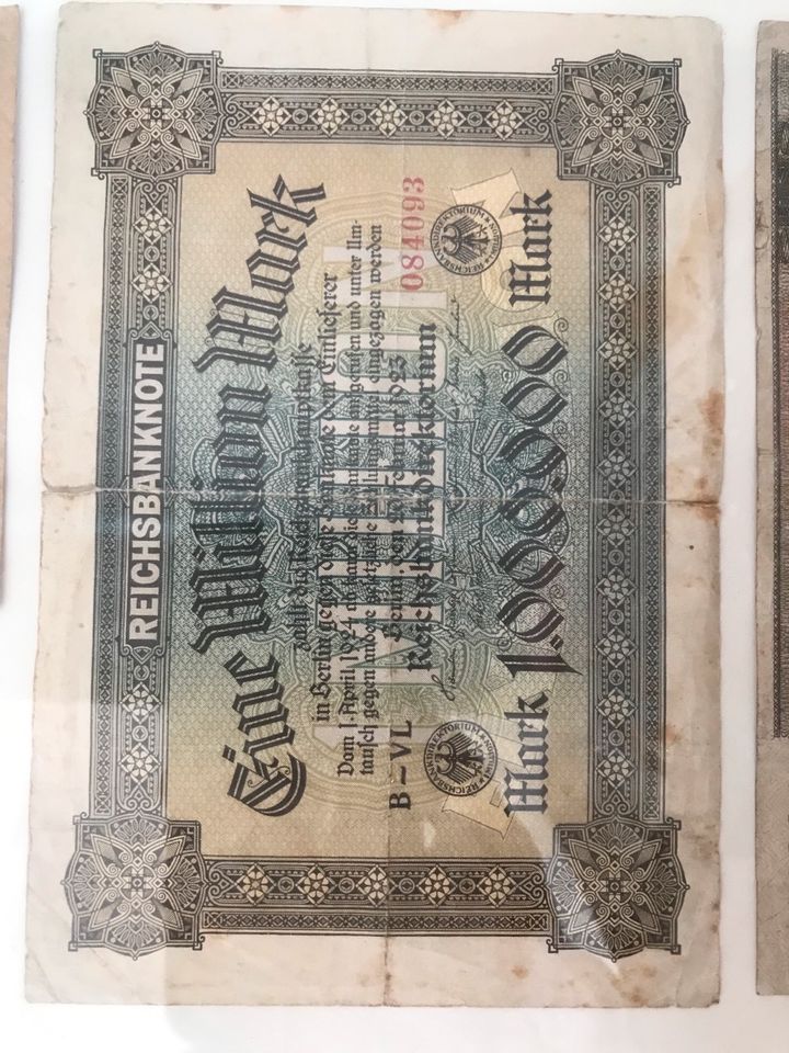 Eine Million Mark Reichsbanknote in Wipperfürth