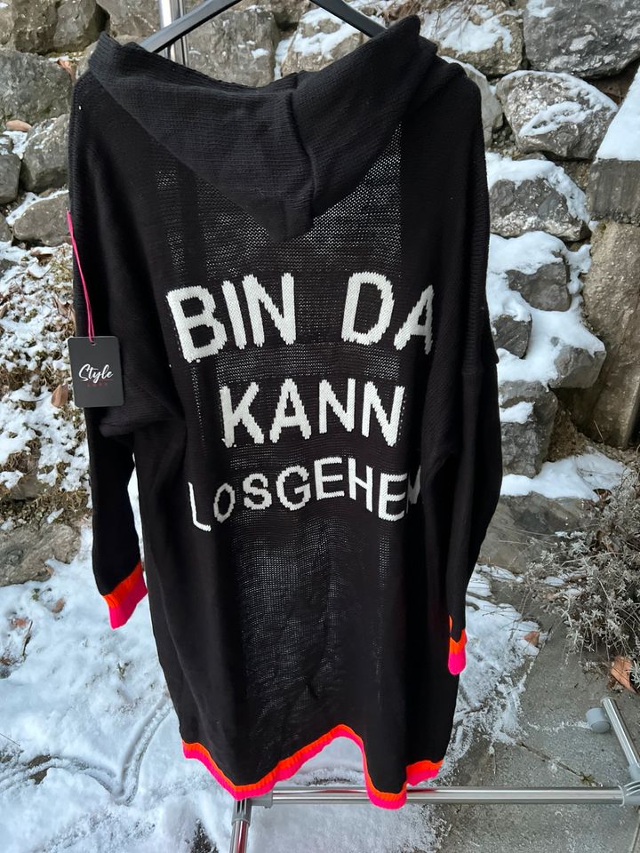 Cardigan leichte Strickjacke bin da kann losgehen in Engen