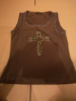 ✿ Luisa Cerano Schmuck Kreuz T-Shirt Braun Sexy Figur Gr.S 36 Top Baden-Württemberg - Mannheim Vorschau