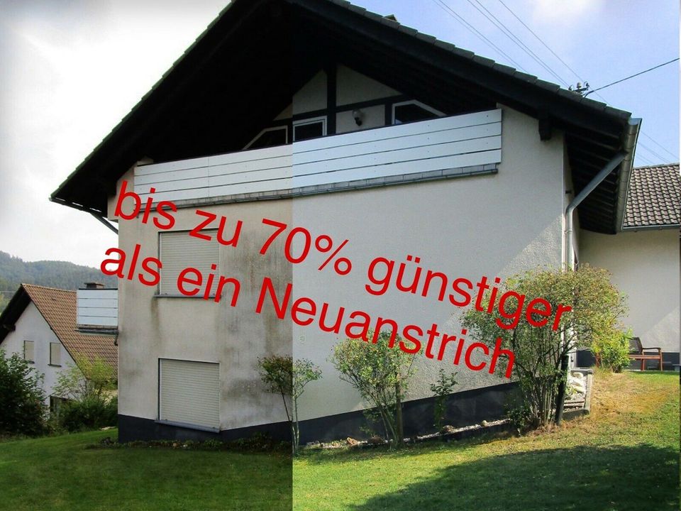 Professionelle Fassadenreinigung, kostenlose Probefläche in Althegnenberg