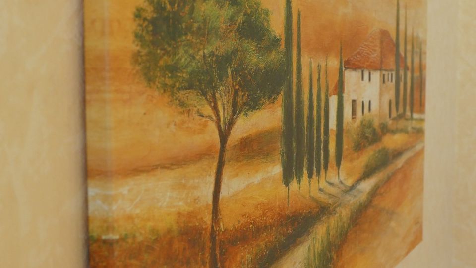 Italien Toskana Bild Leinwand Landschaft, 100 x 50 cm in Hainburg