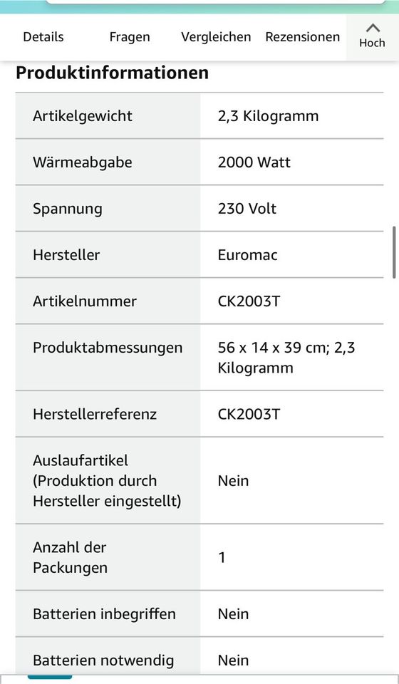 Konvektor Heizung Elektroheizung Radiator in Dippoldiswalde