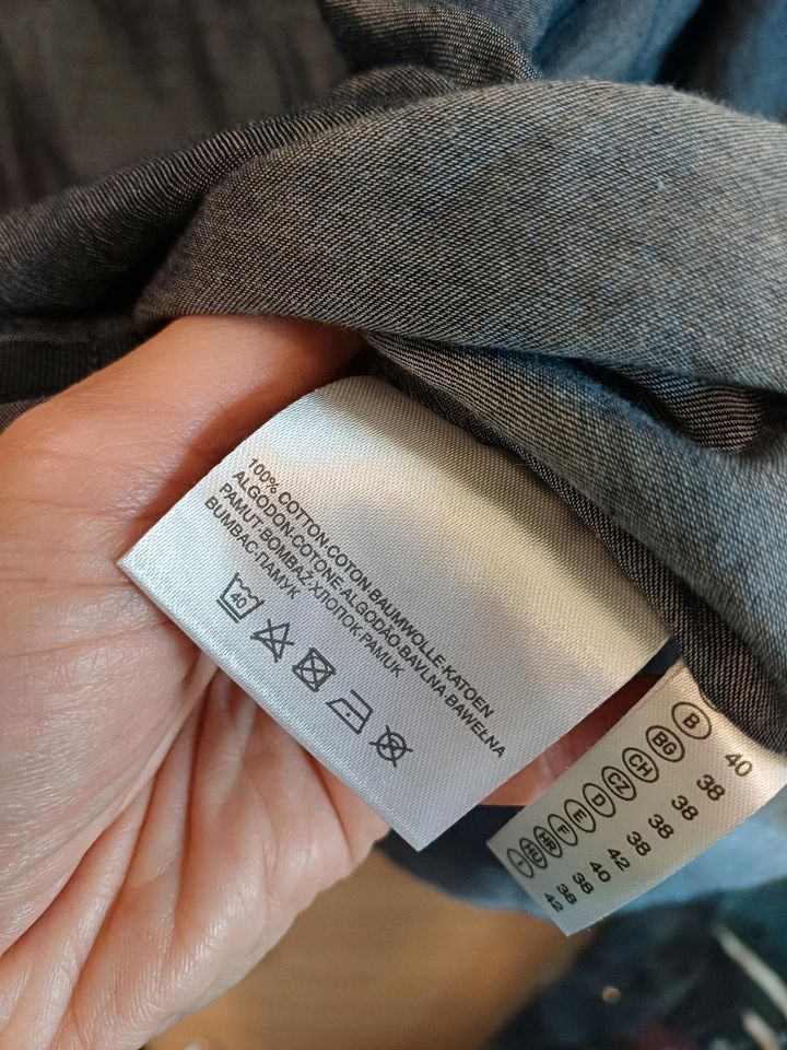 Jeansbluse, dünner Stoff, blau in Dortmund