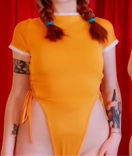 Sexy Orange bodysuit cosplay egirl inkl. Versand in Stuttgart