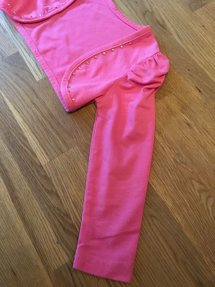 Jacke, Kurzjacke in pink mit Glitzersteinen, Größe 86 in Hörselberg-Hainich