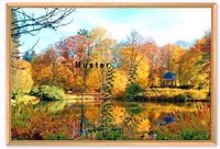 Bild See mit Pavillon im Herbst 90 x 60 cm neu Rahmen Sachsen - Bad Elster Vorschau