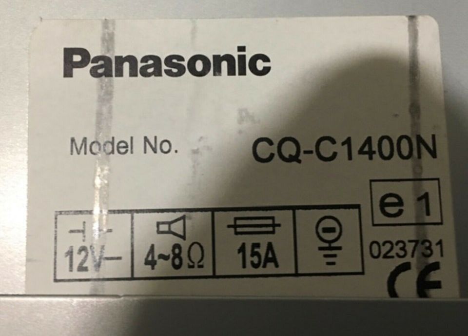 Panasonic CQ-C1400N + CD Wechsler Panasonic CDC634 Autoradio in Hamburg