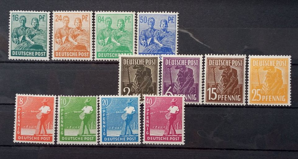 Deutsche Post 1947, 3 x 4 postfrische Marken, Gesamtpreis 1,50 € in Berlin