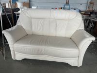 Ledercouch / Ledersofa / Sofa - Couch in weiß Hessen - Gelnhausen Vorschau