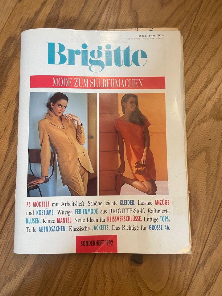 Brigitte Schnittmuster Heft 1992 Vintage in Weimar