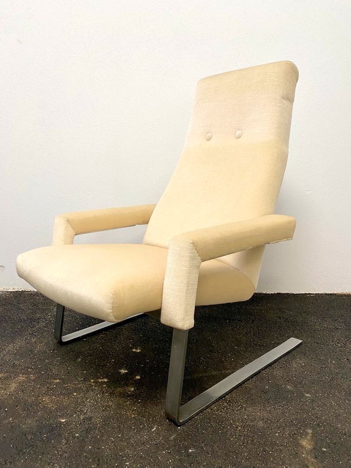 Sessel 70er-Jahre Vintage antik Lounge Chair creme Freischwinger in München