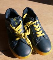 Geox jungen Sneaker Größe 33 Leder blau gelb mit blinksohle Bayern - Weitramsdorf Vorschau