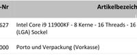 Intel Core i9 11900 KF CPU Nordrhein-Westfalen - Krefeld Vorschau