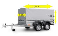 Planenanhänger 750kg mit Hochplane 1,6m ❎ B ❎ Anhänger Mieten Leihen Vermietung Transport Umzug PKW Anhänger Hannover - Südstadt-Bult Vorschau