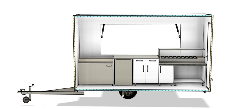 Doner Imbisswagen Food trailer 4 m in Heidenheim an der Brenz