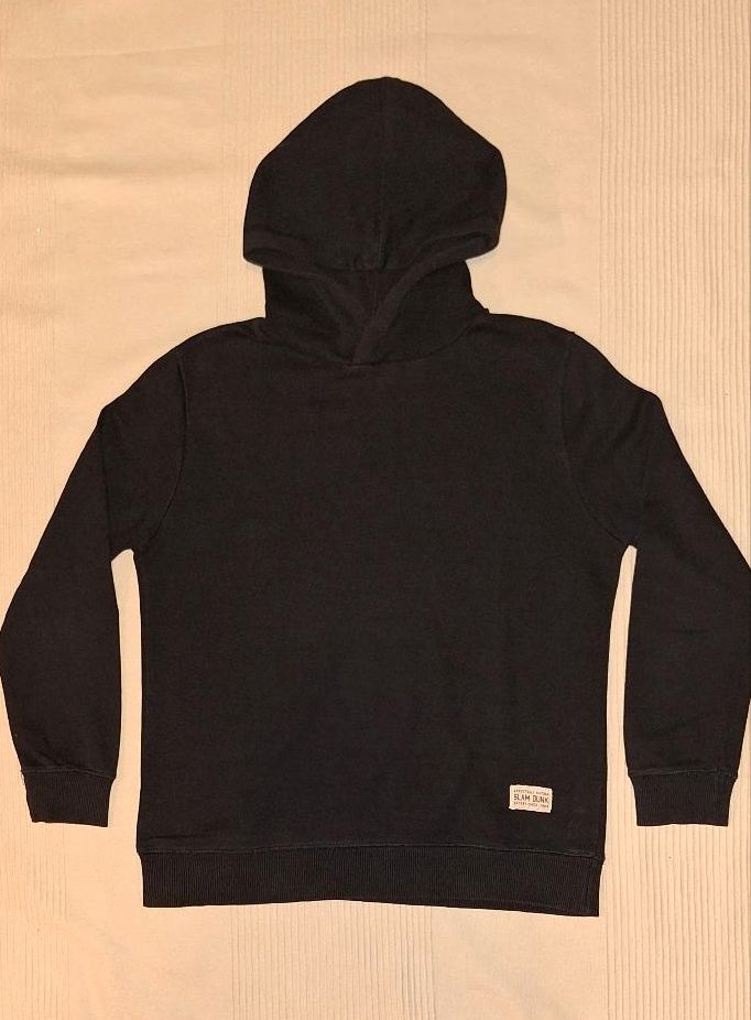 Gr. 140: dunkelblauer Hoody / Sweat-Shirt mit Kapuze / Zara boys in Feldkirchen-Westerham