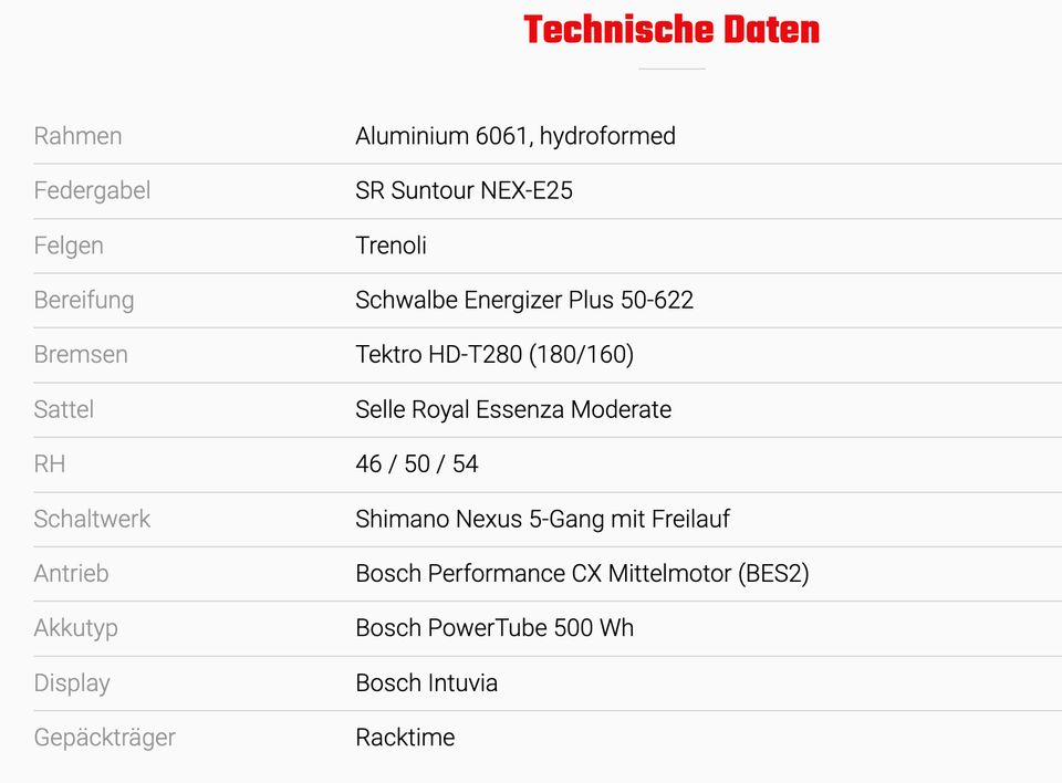 TRENOLI LIVENZA CLASSICO NX 500 eBike Bosch CX in Starnberg