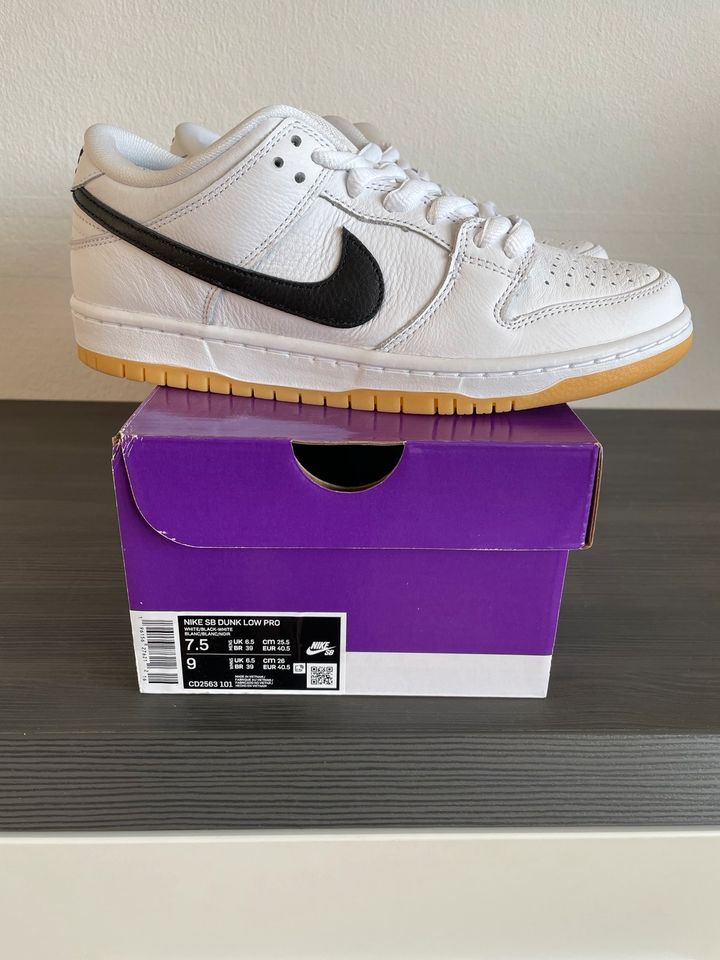 Nike SB Dunk Low Pro ISO White Gum Gr.40,5 in Niederkassel