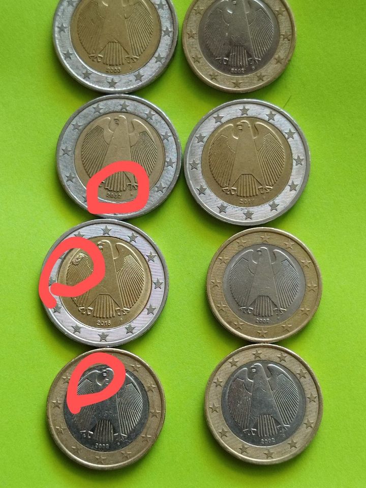 1 und 2 Euro Münze Adler. Notverkauf!!!! in Dresden