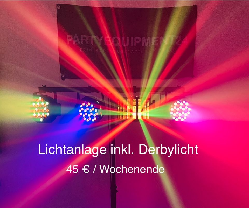 ♫ ♪ Party Set Musikanlage & Lichtanlage mieten in Köln ♫ ♪ Bluetooth Partybox Soundbox SOUNDBOKS3 Tontechnik Soundanlage Lautsprecher Partylicht Partybeleuchtung Hochzeit Musikbox Nebelmaschine D in Köln