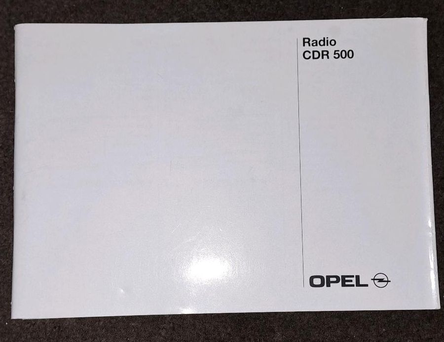 Bedienungsanleitung Radio CDR 500 Opel 2 Stück vorhanden in Leegebruch