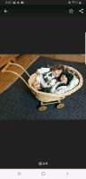 Puppenwagen Puppen Rattan Reborn Bub Kinderwagen Puppe Mitte - Wedding Vorschau