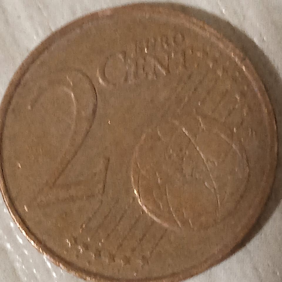 2 Cent Münze 1999 in Haseldorf