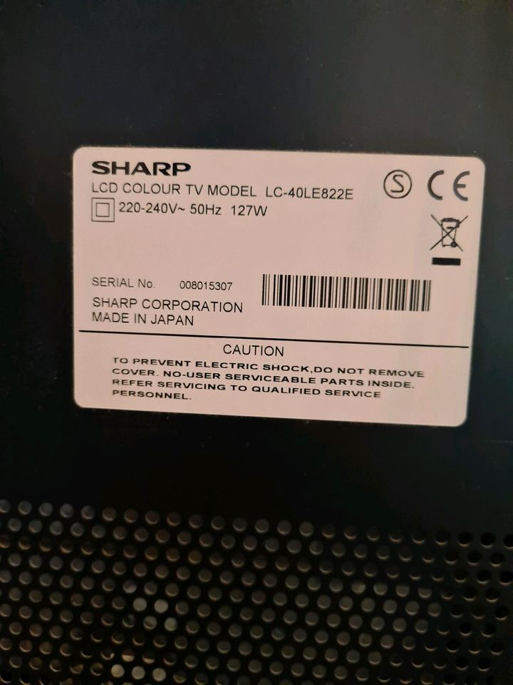 Sharp LCD Fernseher 40 Zoll in Schmelz