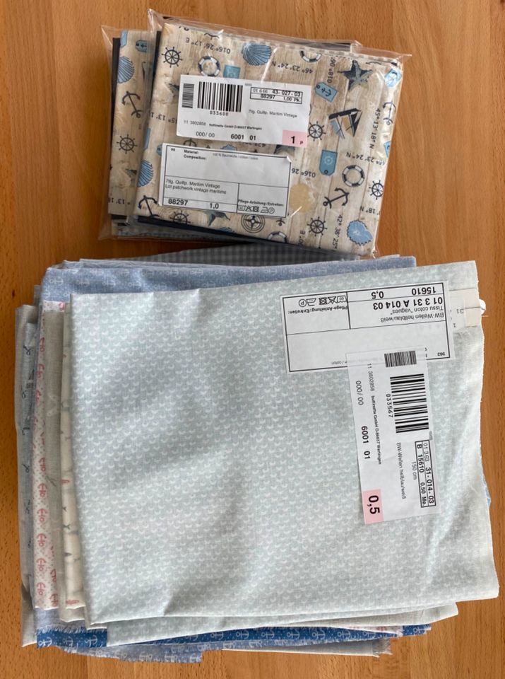 Paket maritime Quiltstoffe von Buttinette über 17 m in Hamburg