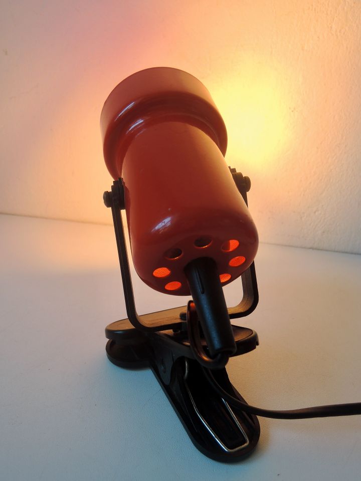 Klemmlampe Leuchte Orange Rot Space Age Midcentury Vintage 70er in Berlin