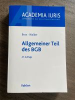 Academia Iuris - Allgemeiner Teil des BGB 47. Auflage Brox Walker Nordrhein-Westfalen - Hünxe Vorschau