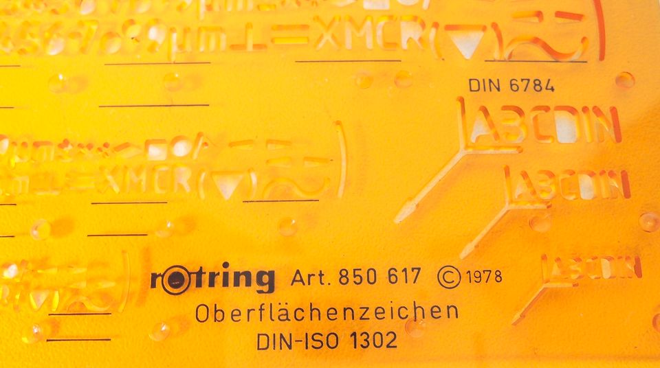 Rotring Zeichen,- Schriftschablonen Standardgraph Technisches Z. in Berlin