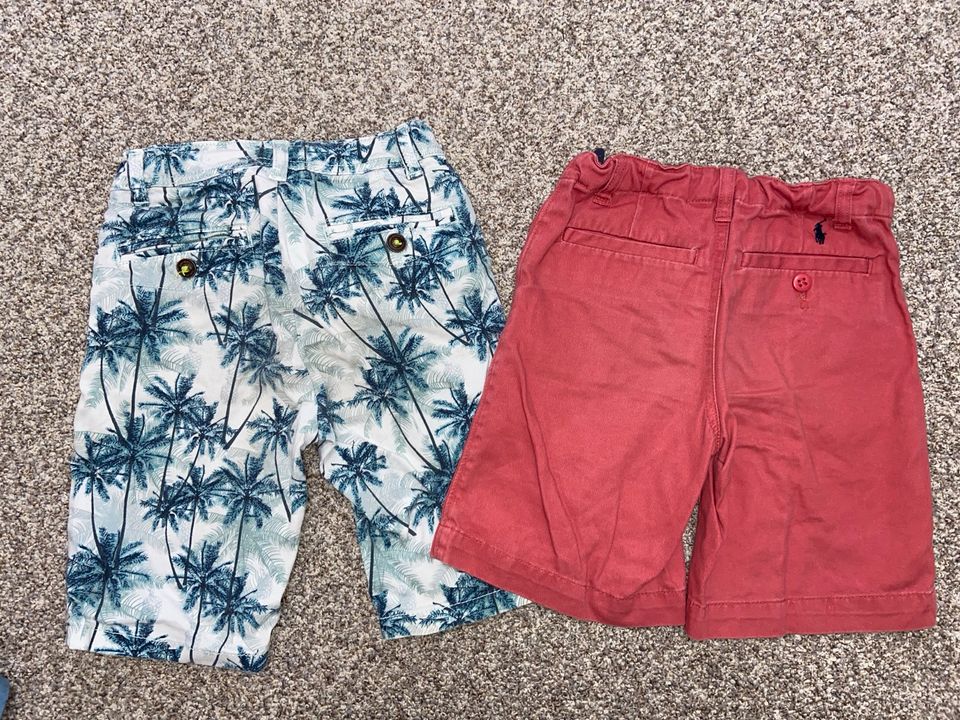 Zara Ralph Lauren kurze Hose Shorts gr. 116 rot Palmen in Marl