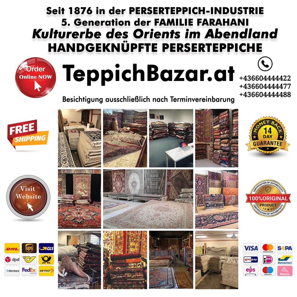 NEU 295x200cm Handgeknüpft Orientteppich Kashmar Perserteppich in Hamburg